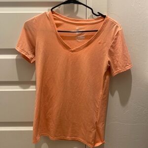 Small Nike v neck orange shirt